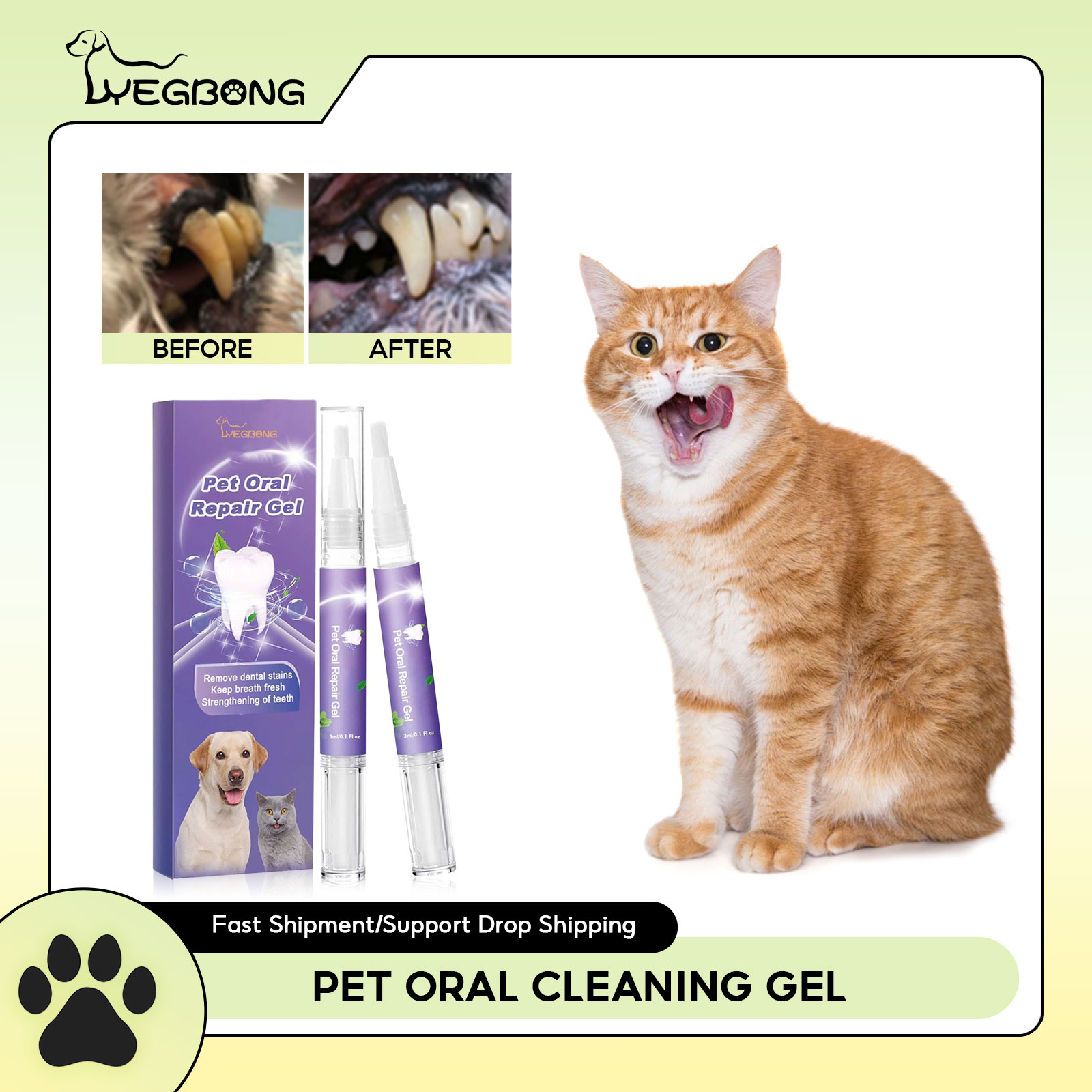 Teeth Whitening Gels - Pet Oral Repair Gel Puppy Tartar