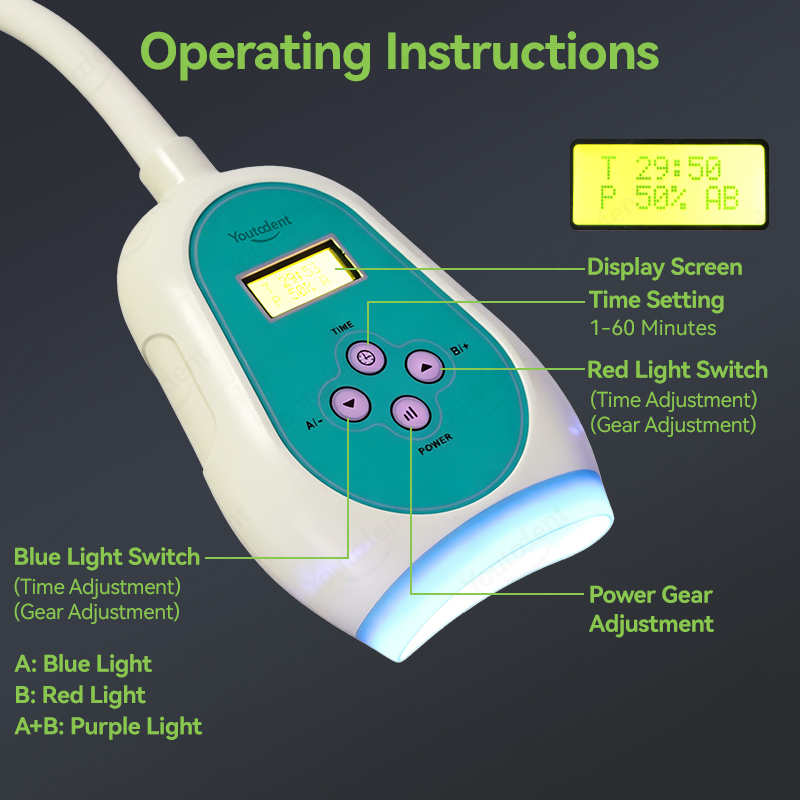50W Dental Touch Screen 3 Colo - огляд і ціна Teeth Whitening China