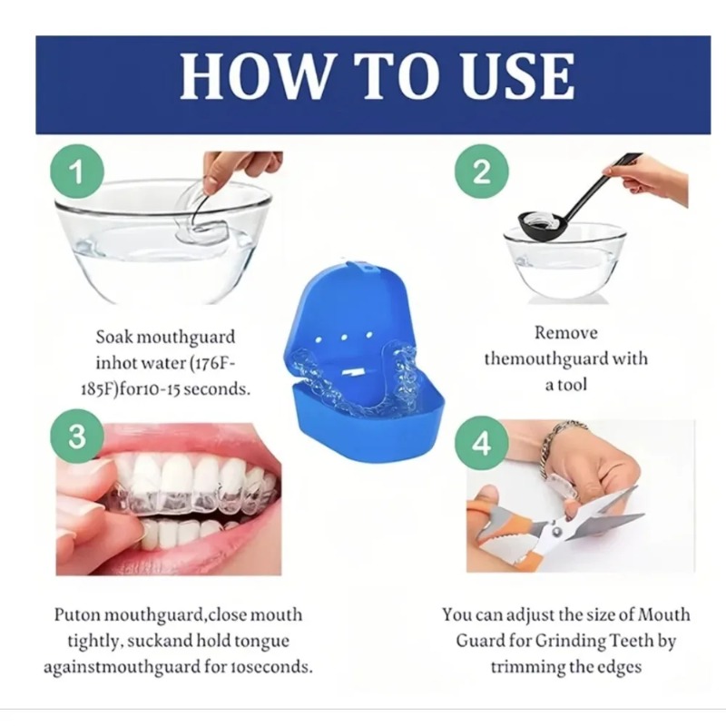 4pcs/Box Mouth Guards for Clen - огляд і ціна Teeth Whitening Mouth Guard