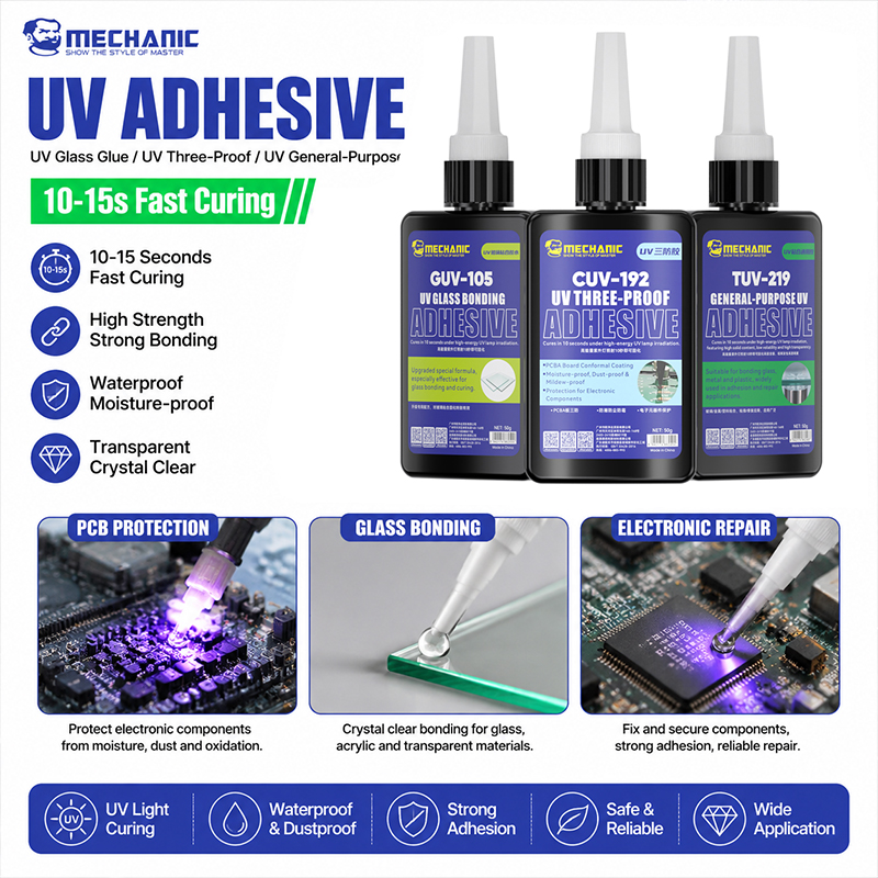 MECHANIC UV Glass Bonding Adhe - огляд і ціна Uv Whitening Kit