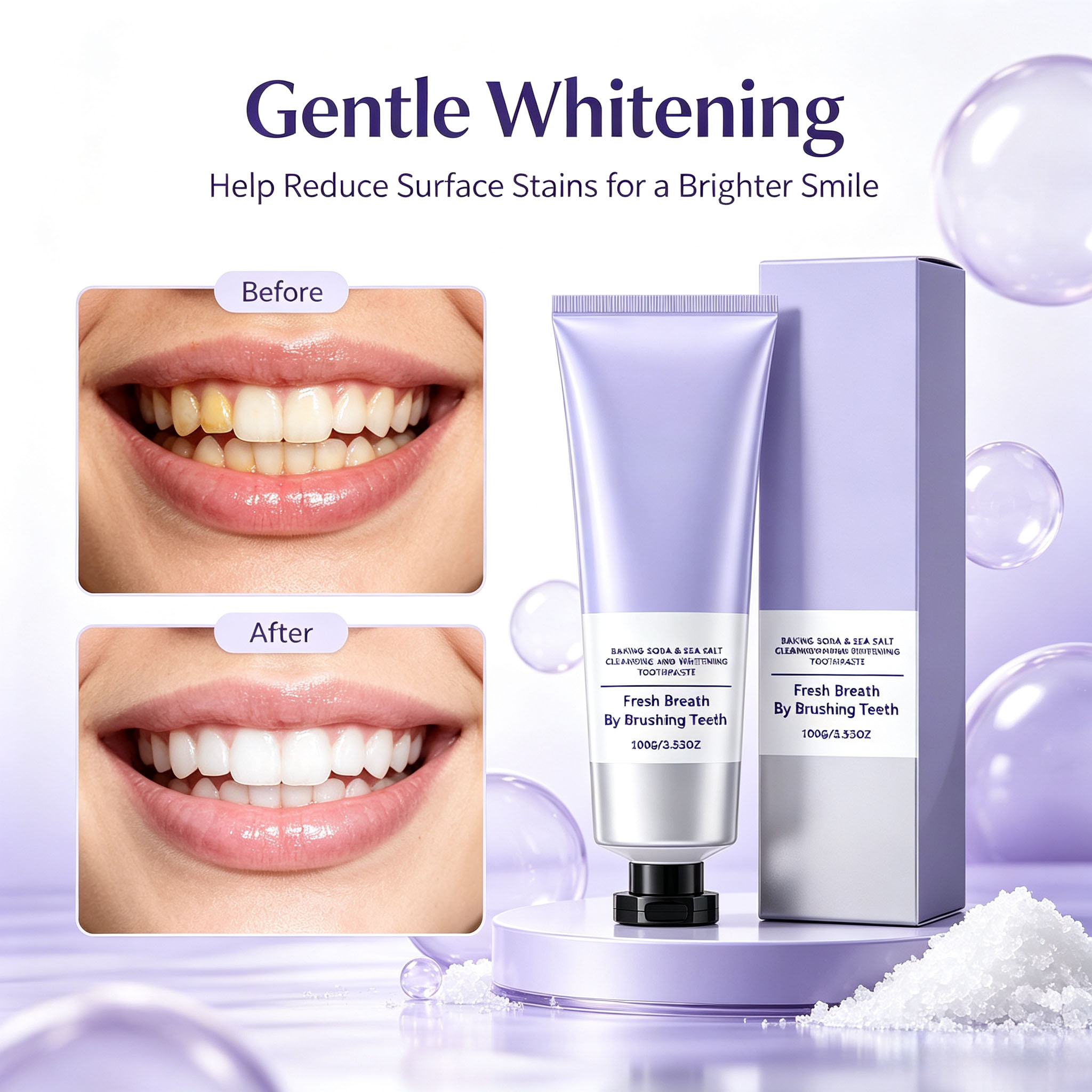 Baking Soda & Sea Salt Toothpa - огляд і ціна Teeth Whitening With Baking Soda