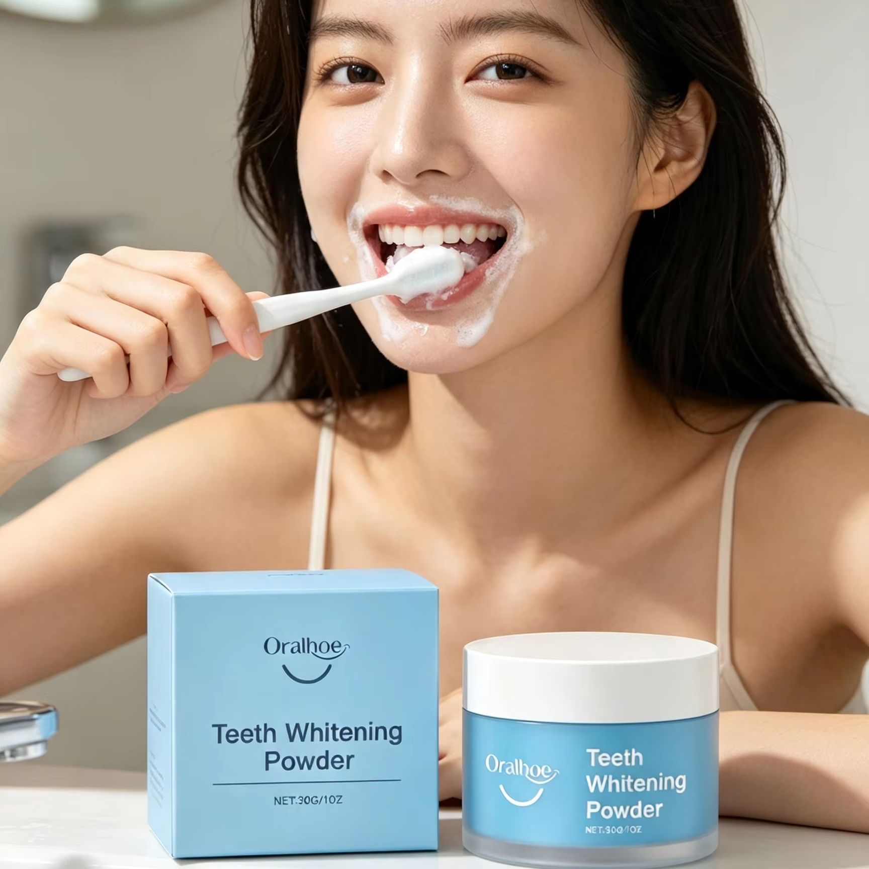Oralhoe Tooth Powder for Brush - огляд і ціна Teeth Whitening China