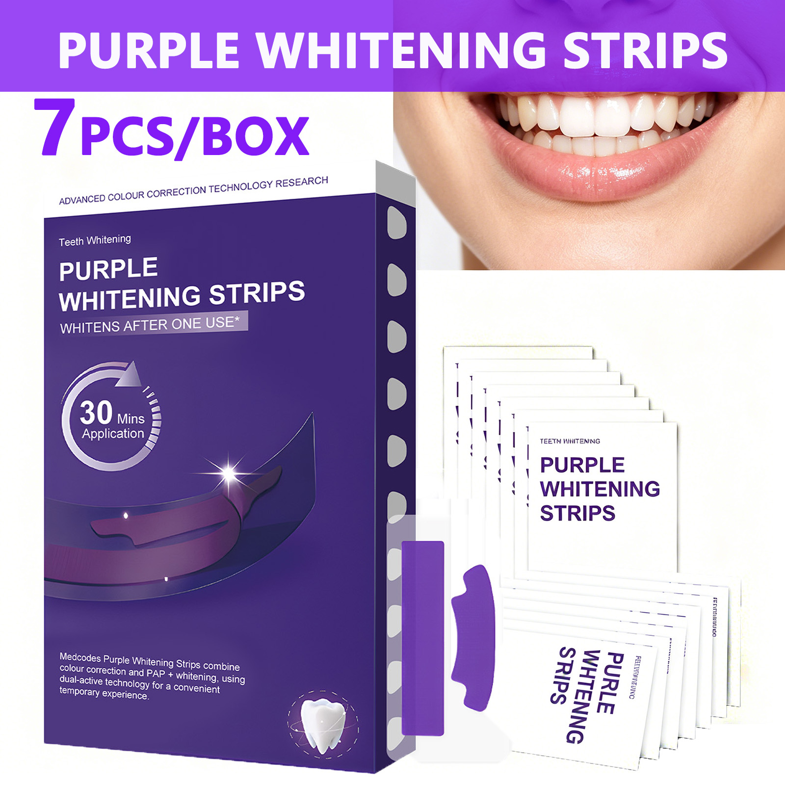 Purple Teeth Whitening Strips  - огляд і ціна Teeth Whitening Quick
