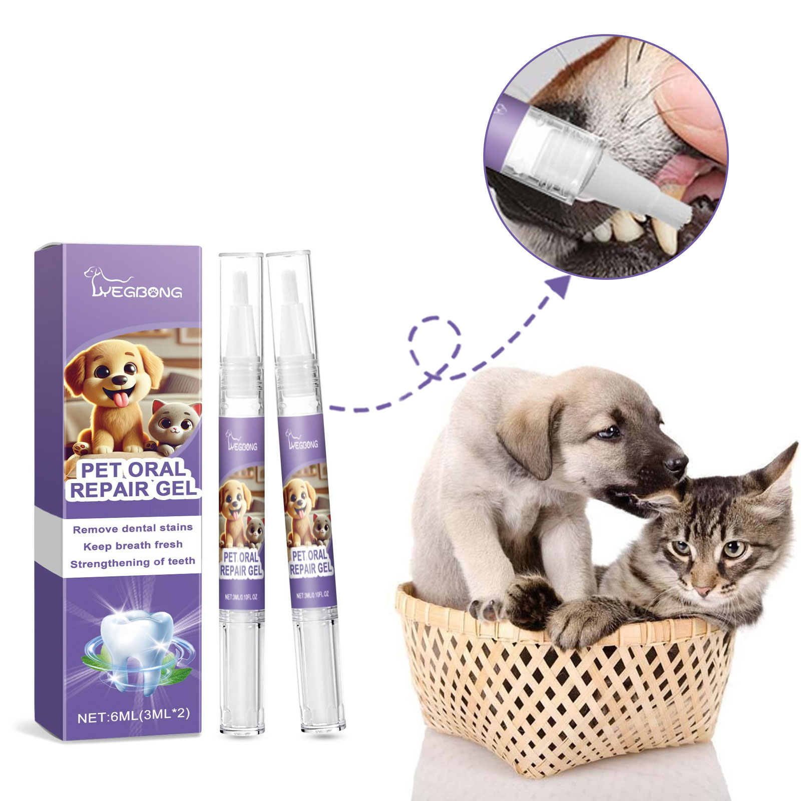 12pcs Pet Toothbrush Pen Denta - огляд і ціна Teeth Whitening Gel Pen