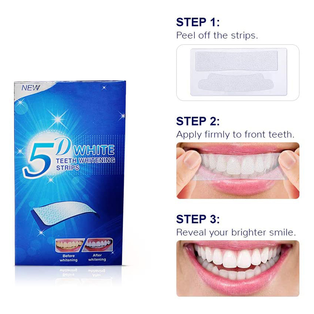 5D White Teeth Whitening Strip - огляд і ціна Teeth Whitening Gels