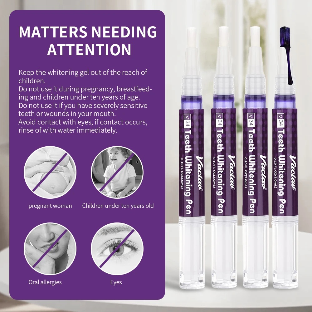 Vaclav V34 Purple teeth whiten - огляд і ціна Teeth Whitening Gels